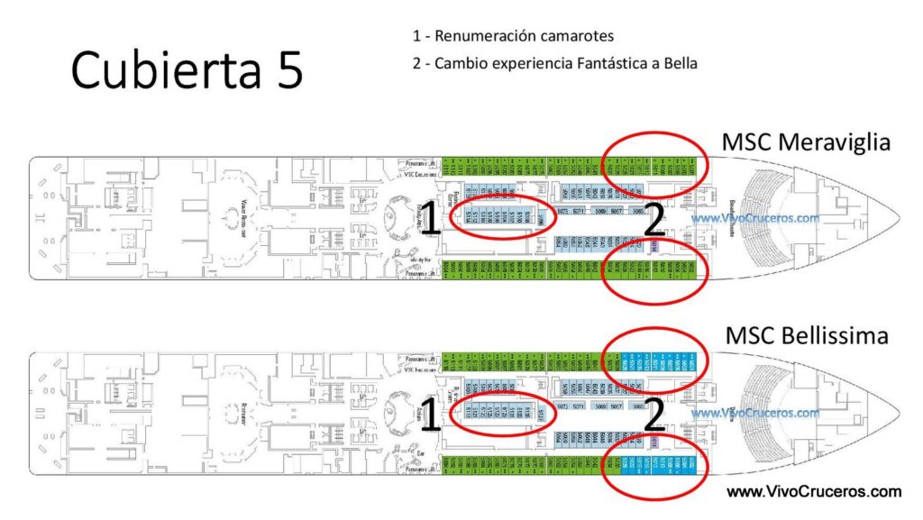 MSC Meraviglia vs MSC Bellissima Cubierta 5