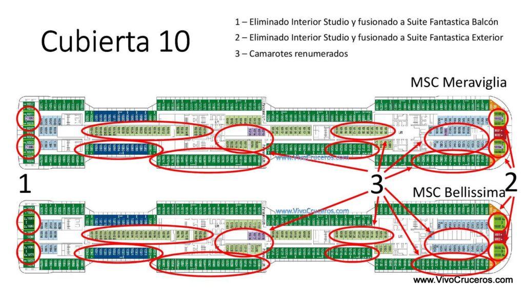MSC Meraviglia vs MSC Bellissima Cubierta 10