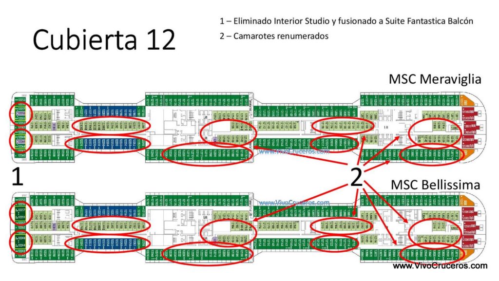 MSC Meraviglia vs MSC Bellissima Cubierta 12
